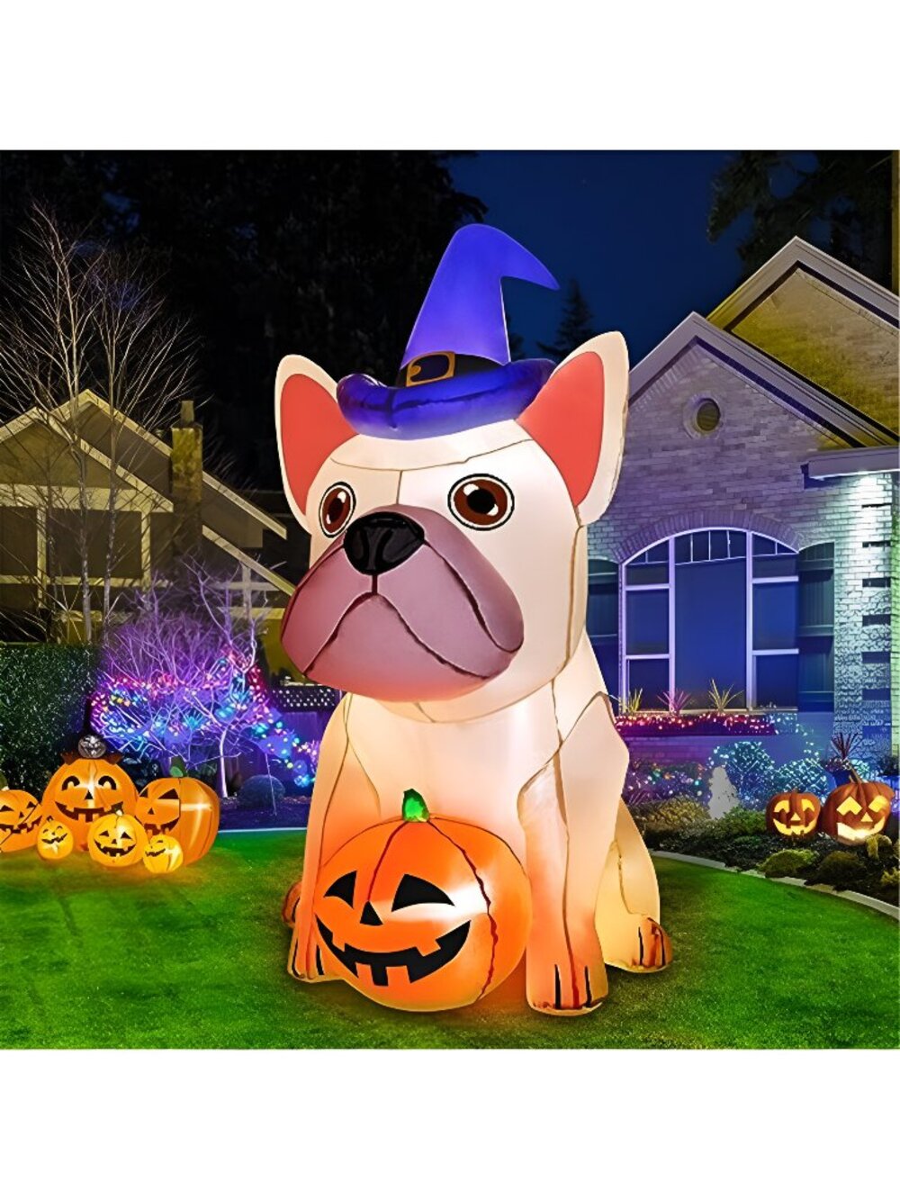 5Ft Halloween Inflatables Decorations Build-in Bright LEDs Blow Up Yard